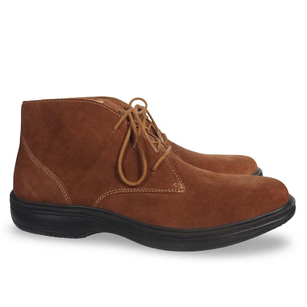 Dr. Comfort Ruk Suede Chukka Boots Men 11.5M Brown 7930 Orthopedic‎ Desert Boots